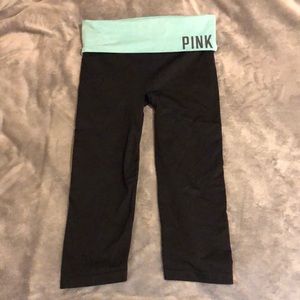 PINK cropped yoga pants